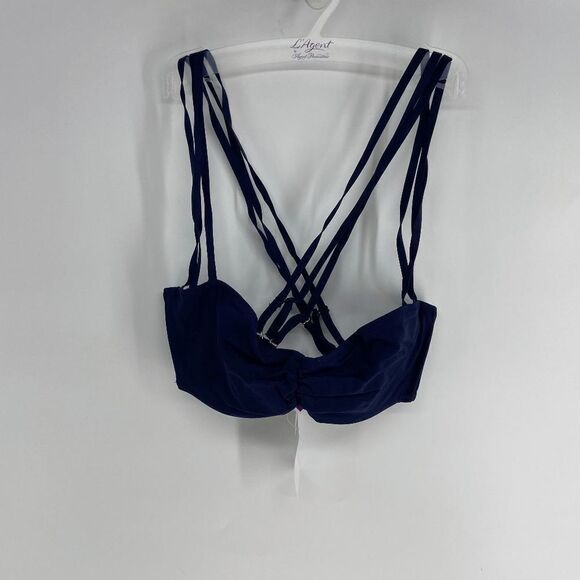 L'agent Provocateur Melita Womens Navy Blue New strappy bikini top Large - Picture 3 of 9